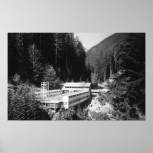 Olympische Hot Springs, WA Lodge Uitzicht Foto #2 Poster