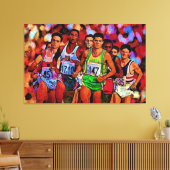 Olympische lopers canvas afdruk (Insitu (Woonkamer))