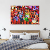 Olympische lopers canvas afdruk (Insitu (Slaapkamer))