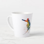 Olympische skiccompetitie in waterverf latte mok (Linkerhoek)