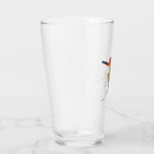 Olympische skiwedstrijd in waterverf glas (Rechts)