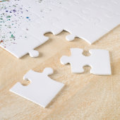 Olympische skiwedstrijd in waterverf legpuzzel (Zijkant)