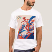 OLYMPISCHE SPELEN 2024 Vrouw Atleet T-shirt (Voorkant)