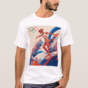 OLYMPISCHE SPELEN 2024 Vrouw Atleet T-shirt