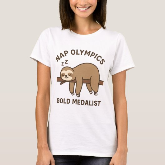 Olympische Spelen gouden medaille - Grappige Luiaa T-shirt (Voorkant)
