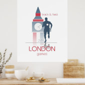 Olympische Spelen: nummer en veld Poster (Keuken)