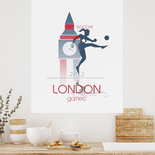 Olympische Spelen: Voetbal Poster (Keuken)