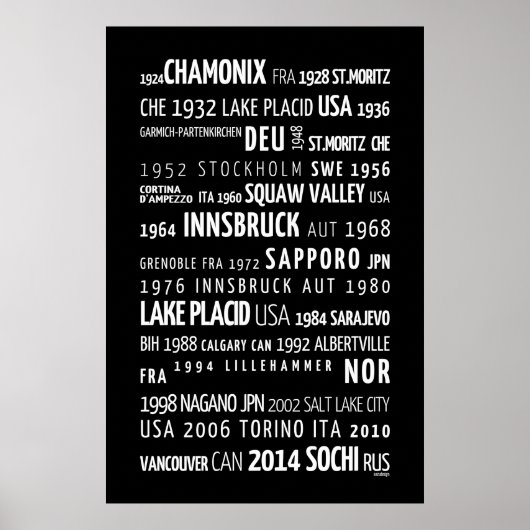 Olympische Winterspelen Poster (Voorkant)