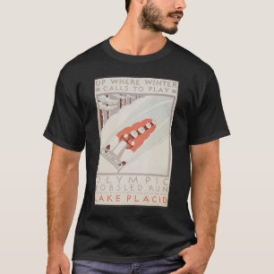 Olympische Winterspelen Poster, Lake Placid, NY, T-shirt