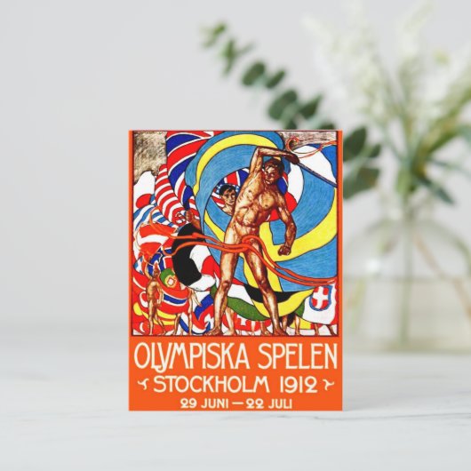 Olympische zomer 1912 ( poster) ~ briefkaart (Staand voorkant)