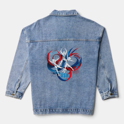 Olympische Zomerspelen van Parijs Denim Jacket (Achterkant)
