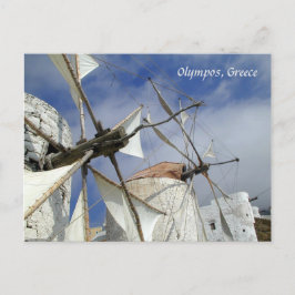 Olympos Karpathos, Griekenland, met tekst Briefkaart