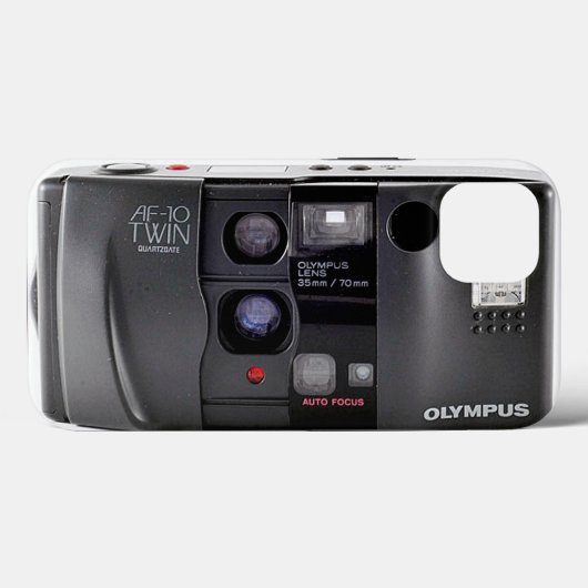Olympus AF-10 Twin Camera Case-Mate iPhone Case (Achterkant (horizontaal))