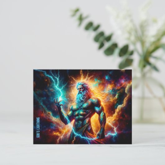 Olympus God antiek mannen Griekse mythologie kunst Briefkaart (Staand voorkant)