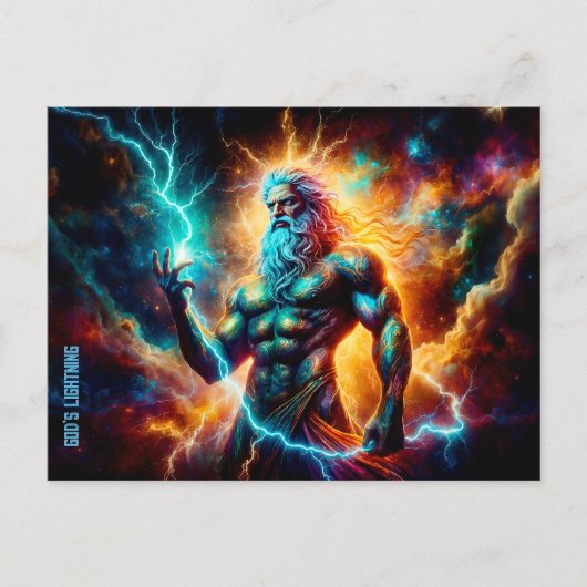 Olympus God antiek mannen Griekse mythologie kunst Briefkaart (Voorkant)