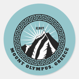 Olympus, Griekenland T-Shirt Ronde Sticker