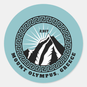 Olympus, Griekenland T-Shirt Ronde Sticker