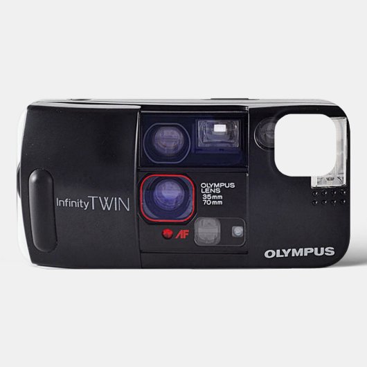 Olympus Infinity Twin  camera Case-Mate iPhone Case (Achterkant (horizontaal))