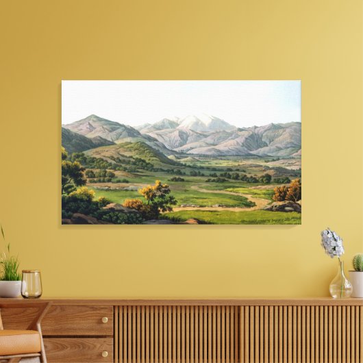 Olympus op de berg tussen Larissa en Baba, p Canvas Afdruk (Insitu (Woonkamer))