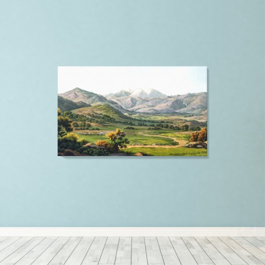 Olympus op de berg tussen Larissa en Baba, p Canvas Afdruk (Insitu (Houten vloer))