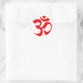 Om (ॐ) - Hindu- en boeddhissymbool Ronde Sticker (Tas)