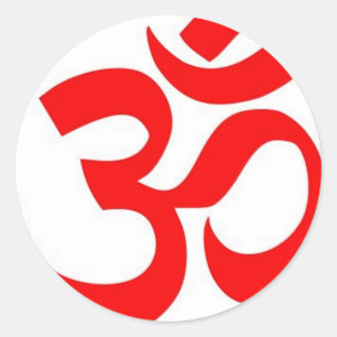 Om (ॐ) - Hindu- en boeddhissymbool Ronde Sticker