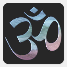 Om 1 vierkante sticker