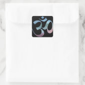 Om 1 vierkante sticker (Tas)