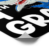 Om 4th Grade Shark Vierde Grade Leraar Stu aan te Poster (Hoek)
