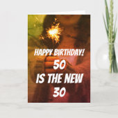 Om 50 uur voor haar verjaardag kaart (Voorkant)