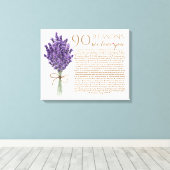 om 90 redenen houden we van je oma - verjaardag canvas afdruk (Insitu (Houten vloer))