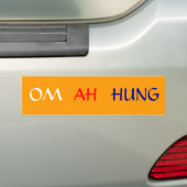 OM AH HUM - BUMPERSTICKER (Op auto)