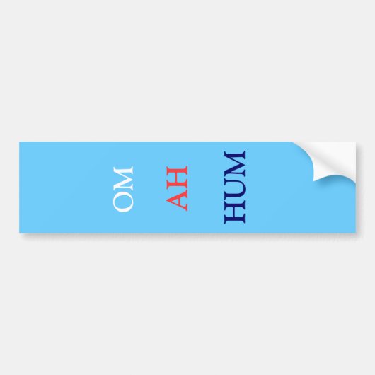 OM, AH, HUM BUMPERSTICKER (Voorkant)