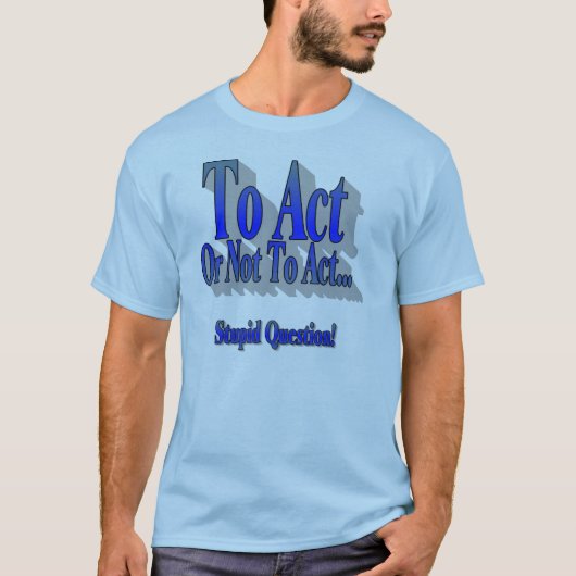 Om al dan niet blauw T-shirt te handelen (Voorkant)