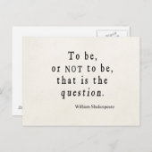 Om al dan niet dat te zijn, is het Shakespeare-cit Briefkaart (Voorkant / Achterkant)