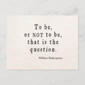 Om al dan niet dat te zijn, is het Shakespeare-cit Briefkaart (Voorkant)