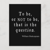 Om al dan niet dat te zijn, is het Shakespeare-cit Briefkaart (Voorkant)