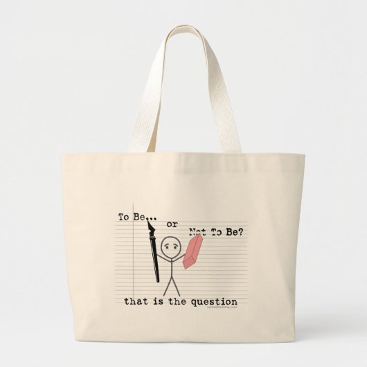 Om al dan niet grote tote bag (Voorkant)