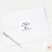 Om al dan niet om te willen vierkante sticker (Envelop)