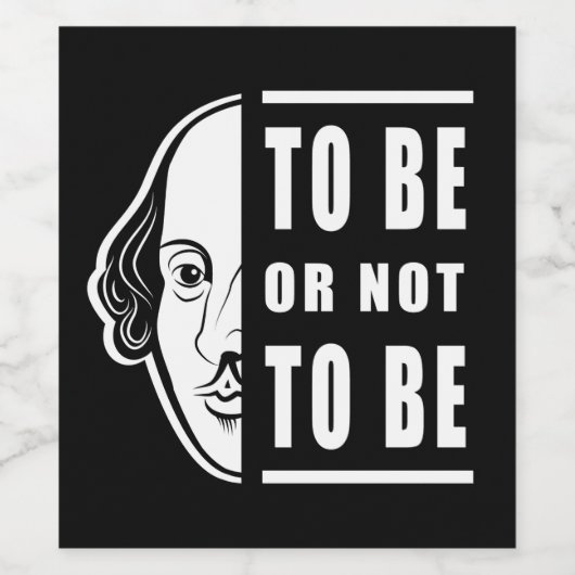 Om al dan niet Shakespeare te zijn, noteer de spia Wijn Etiket (Enkel label)