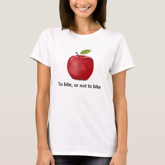 Om al dan niet te bijten, citaat van Apple T-shirt (Voorkant)