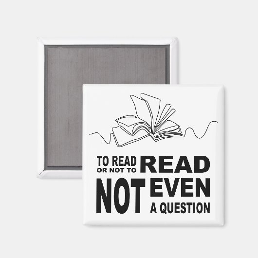 Om al dan niet te lezen magneet (Voorkant / Achterkant)