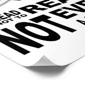 Om al dan niet te lezen poster (Hoek)