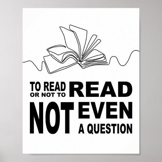 Om al dan niet te lezen poster (Voorkant)