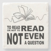 Om al dan niet te lezen stenen onderzetter (Voorkant)