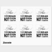 Om al dan niet te lezen vierkante sticker (Vel)