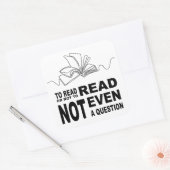 Om al dan niet te lezen vierkante sticker (Envelop)