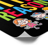 Om alle kleine redenen school grappige leraar poster (Hoek)