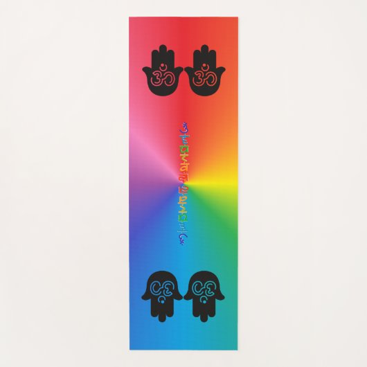 Om alle lichten | Regenboog, gepersonaliseerd Yogamat (Voorkant)