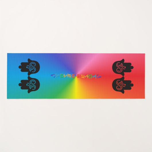 Om alle lichten | Regenboog, gepersonaliseerd Yogamat (Voorkant (horizontaal))